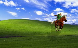 Man riding horse green field 2 - a man riding free wallpaper