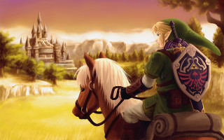 Man riding brown horse forest - epic fantasy free wallpaper