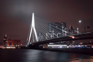 Bridge water night lights city 9 - modernism free wallpaper