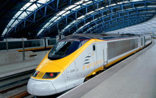 Yellow white train station large 2 - train free wallpaper