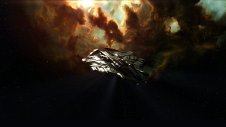 Spaceship star wars smoke clouds - scene free wallpaper