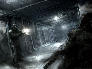 Sci fi man flashlight dark - a flashlight free wallpaper