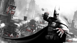 Batman city red light black - dark night free wallpaper
