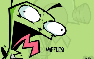 Cartoon character green background pink - furry free wallpaper