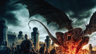 People fire dragon castle background - dragon art free wallpaper