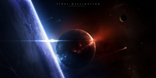 Space station satellite planet bright - a space station free wallpaper