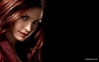 Red haired woman gothic portrait - the wind free wallpaper