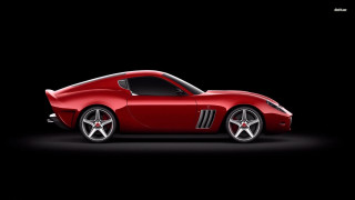 Red sports car black background 15 - sharp line free wallpaper