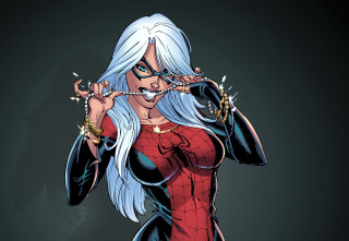 Woman red black outfit chain - a cigarette free wallpaper for desktop