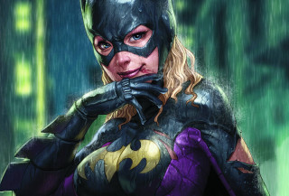 Batgirl rain storm woman hands - her chin free wallpaper
