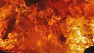 Blazing fire black background person - autodestructive art free wallpaper