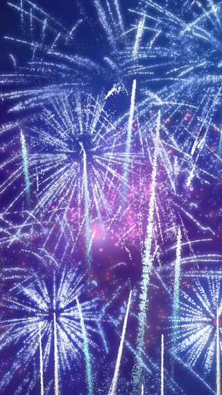 Fireworks sky blue clouds celebration - free new year wallpaper