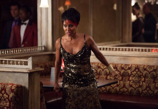 Woman sequin dress restaurant man - cherryl fountain free wallpaper