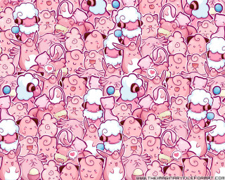Pink sheep group different faces - derf free wallpaper
