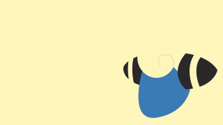Blue black fish yellow background - fish free wallpaper