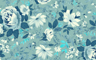 Blue white flower pattern background 3 - flower pattern free wallpaper