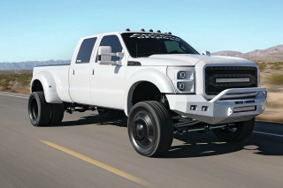 White truck desert road mountains - a road in the desert free wallpaper