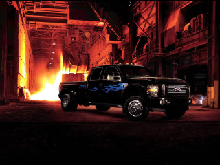 Black truck fire building flames - eric dinyer free wallpaper