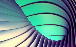 Spiral design green blue white - c4d free wallpaper