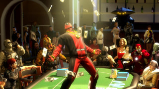 Man red suit poker game - costume free wallpaper