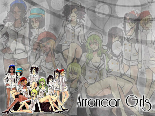 Anime girls sitting wallpaper background - a wallpaper background free wallpaper