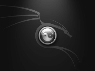Black silver dragon logo circle - dragon art free wallpaper