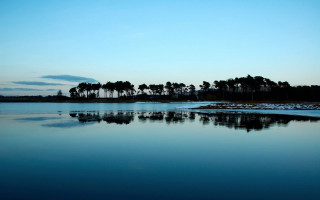 Water trees sky clouds reflection - the background and a sky background free wallpaper