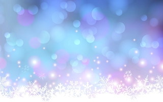 Blurry snowflakes blue background white - digital free wallpaper for desktop