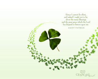 Green shamrock poem folkart jigsaw - a green border free wallpaper