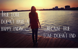 Woman dock sunset love romanticism - a sunset in the background and a quote free wallpaper
