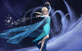 Frozen princess blue dress snowflake 2 - princess free wallpaper