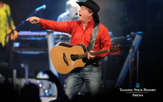 Man red shirt hat guitar - concept art free wallpaper