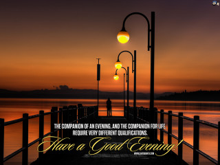 Sunset pier lightpole orange sky - a famous author free wallpaper