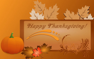 Happy thanksgiving card pumpkin leaves 2 - happy free wallpaper