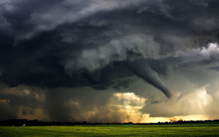 Storm cloud grass field trees - stormy weather free wallpaper