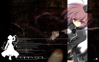 Pink hair girl sword black - a white outline free wallpaper