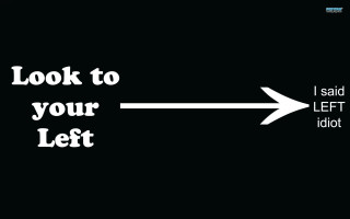 Black white photo arrows left - left free wallpaper