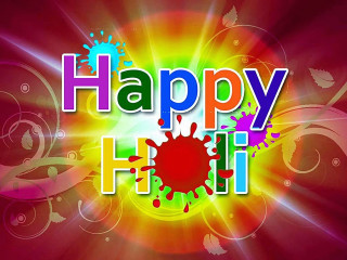 Happy holi colorful background paint - colour free wallpaper