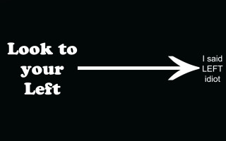 Black white arrows left right - optical free wallpaper