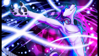 Woman headphones cat arm circles - headphone free wallpaper