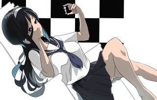 Woman white shirt short skirt - a woman free wallpaper
