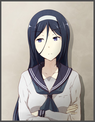 Girl long black hair sailor - purism free wallpaper