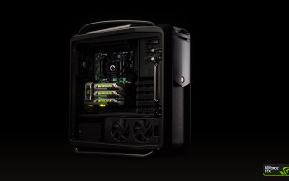 Black computer case green black - eden box free wallpaper