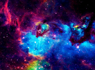 Colorful space stars black background 2 - a colorful space free wallpaper