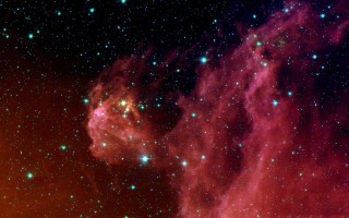 Red blue star cluster sky - felixkelly free wallpaper for desktop