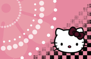 Hello kitty pink background checkerboard - kitty wallpaper free wallpaper