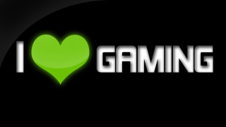 Green heart i love gaming - video game free wallpaper