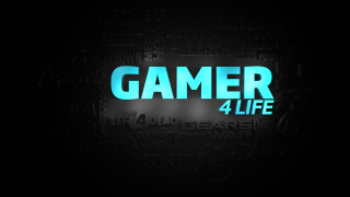 Gamer 4 life blue black - video game free wallpaper
