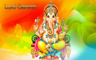 Colorful ganeshi background image side - digital free wallpaper for desktop
