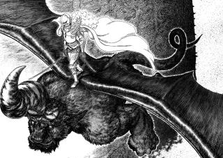 Woman riding bull long horn - a bull free wallpaper